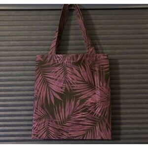 Handmade Tote Bag with Purple Floral Print